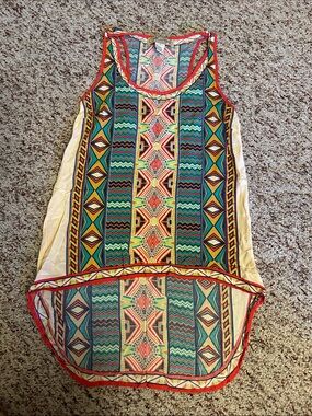 Flying Tomato Multicolor Tribal Tank with Coral Trim